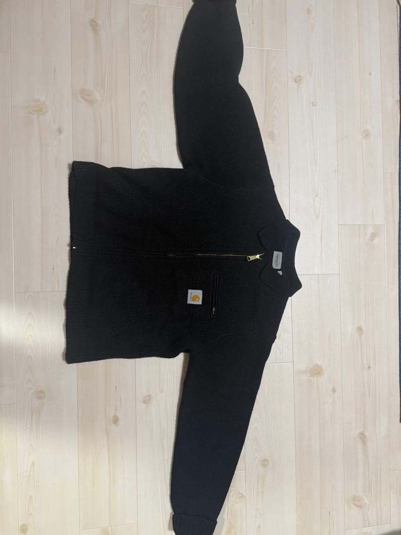 Carhartt wip デトロイトニット黒 ジャケットS タッグ付け