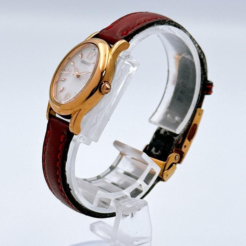 セイコー ティセ レディース腕時計 ソーラー式 V117-0CR0 動作良好