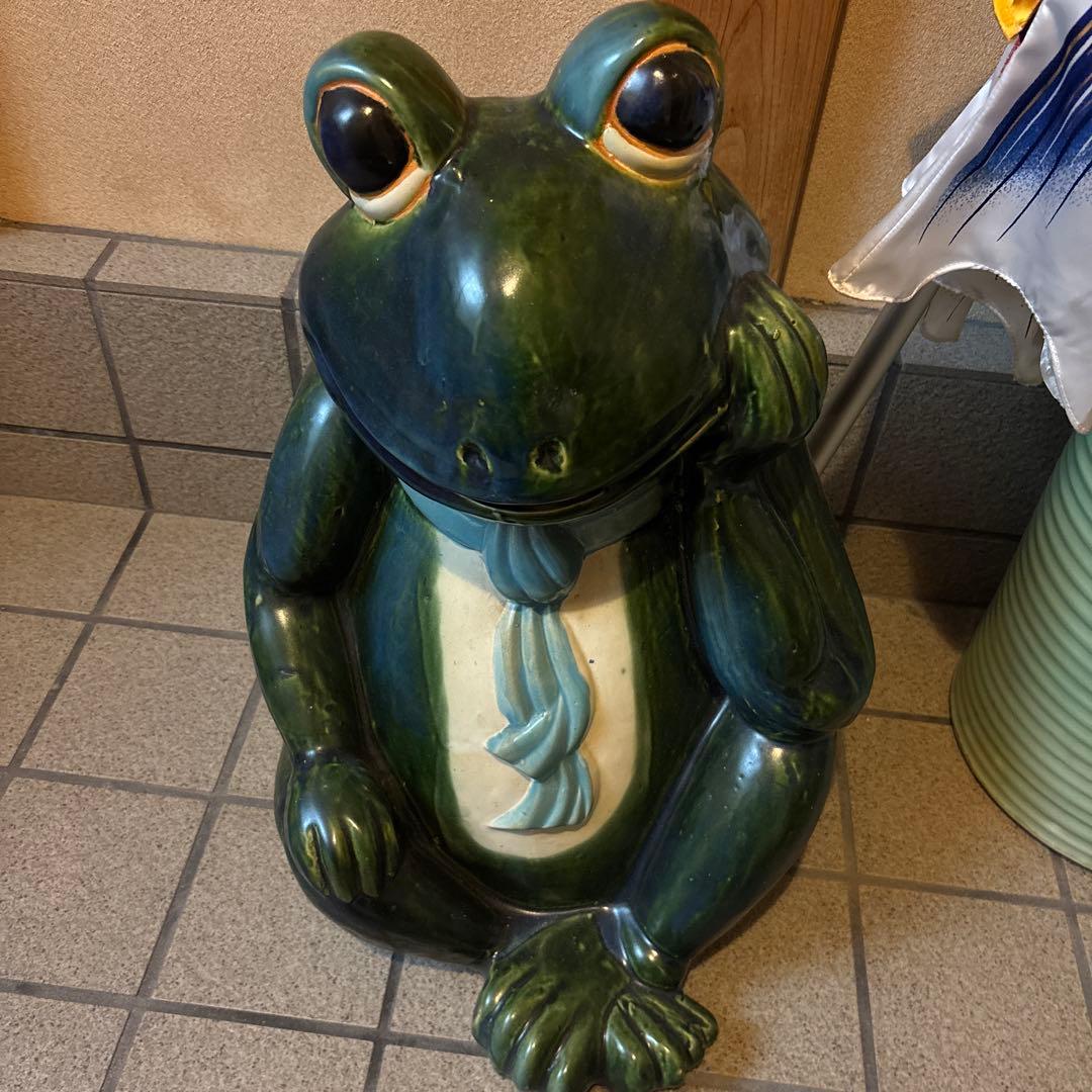 陶器製カエルオーナメント 大きめ