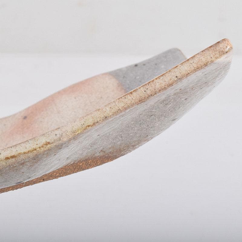 Sake　鼠志野　四方皿　五客　共布　黒田陶々庵極め箱　M　R9064B