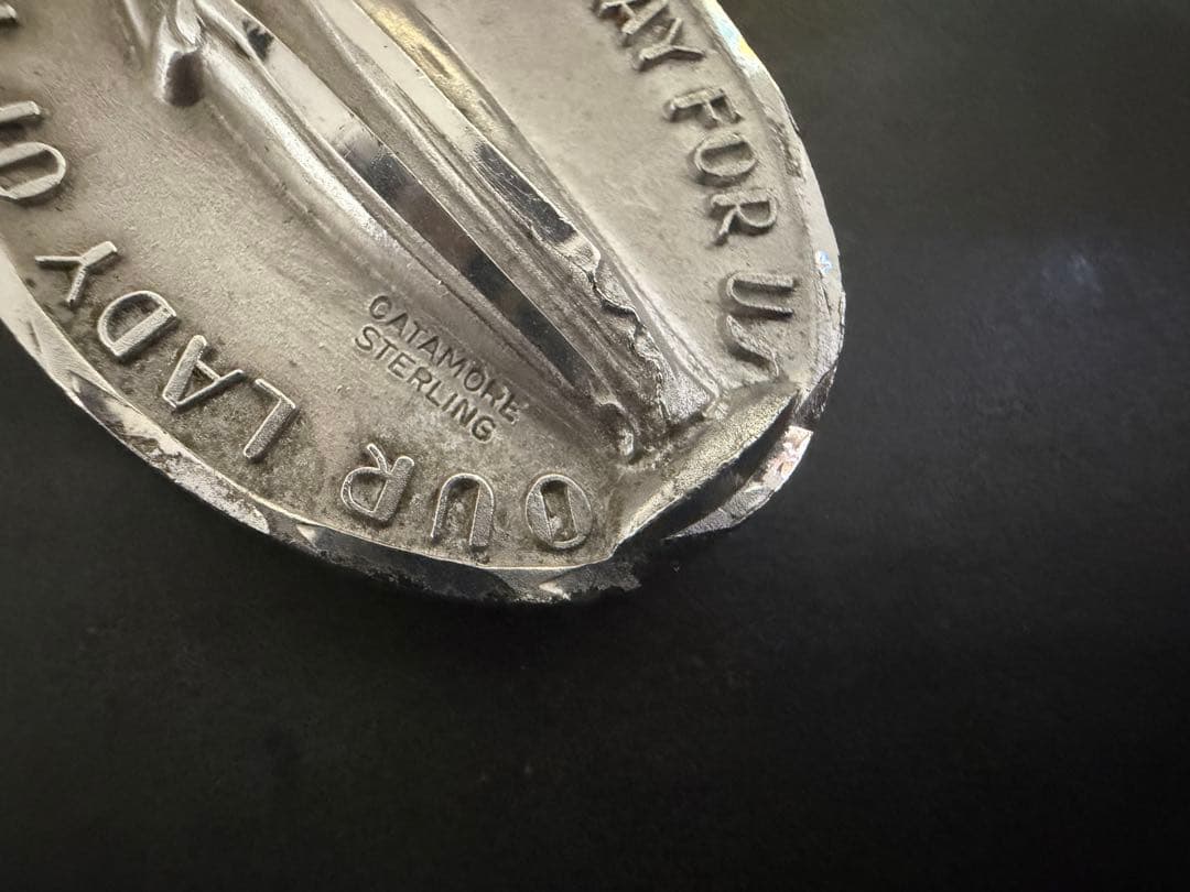 希少　ヴィンテージ　シルバー　925 アンティーク　ロザリオ　メダイ　アメリカ