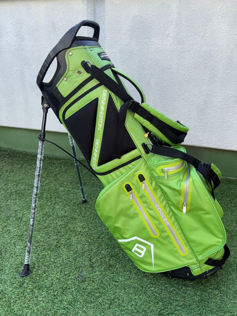 ベニントン　スタンドキャディバッグ　新品　ゴルフバッグ　ライム　グリーン