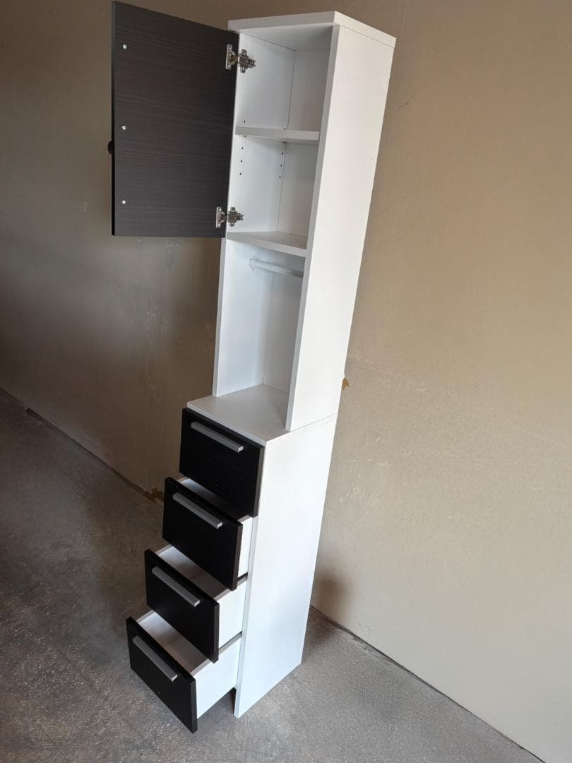 スリム収納ラック　すきま　電源　コンセント　高さ183cm　横幅30cm