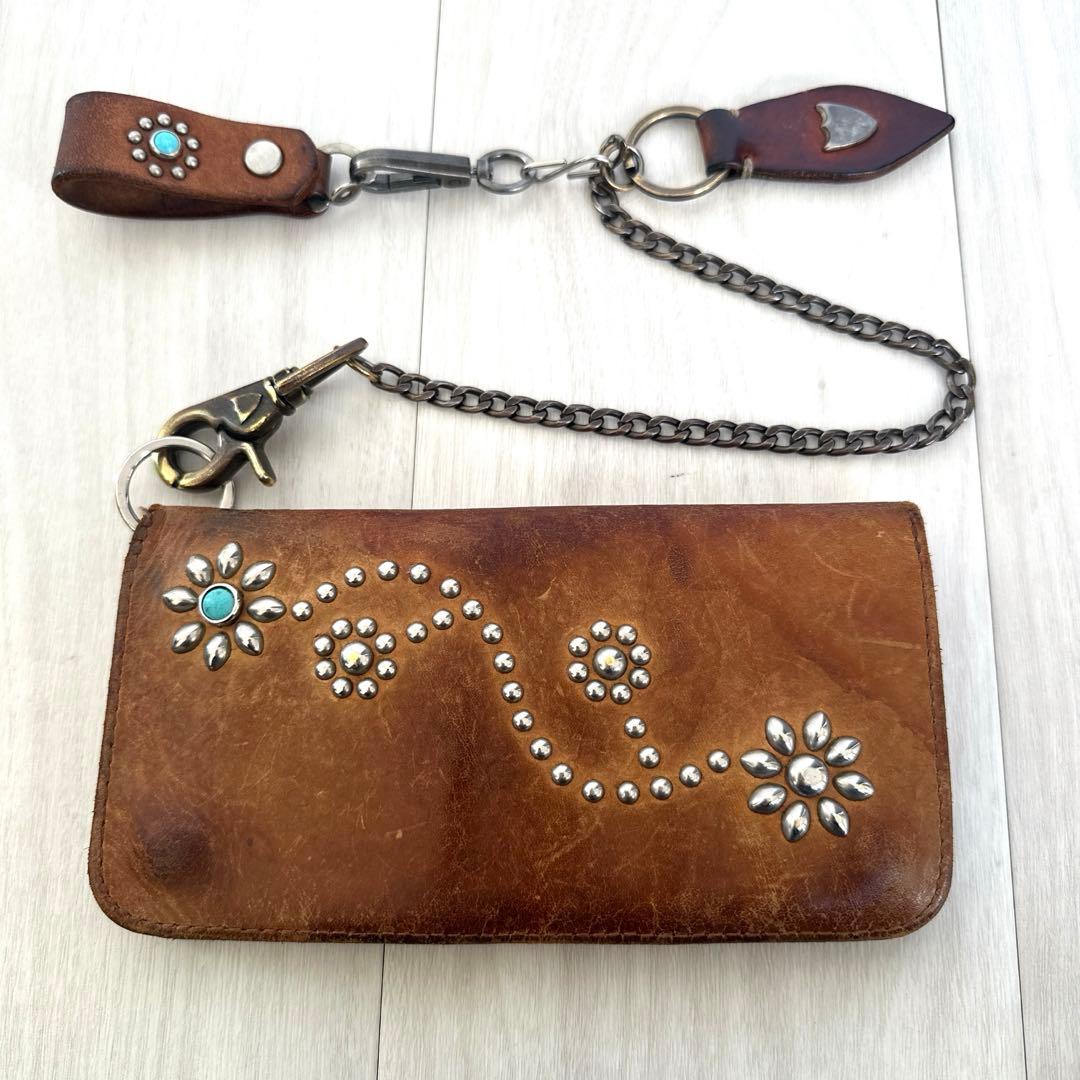 良好　HTC フラワースタッズウォレット　チェーンセット　　財布