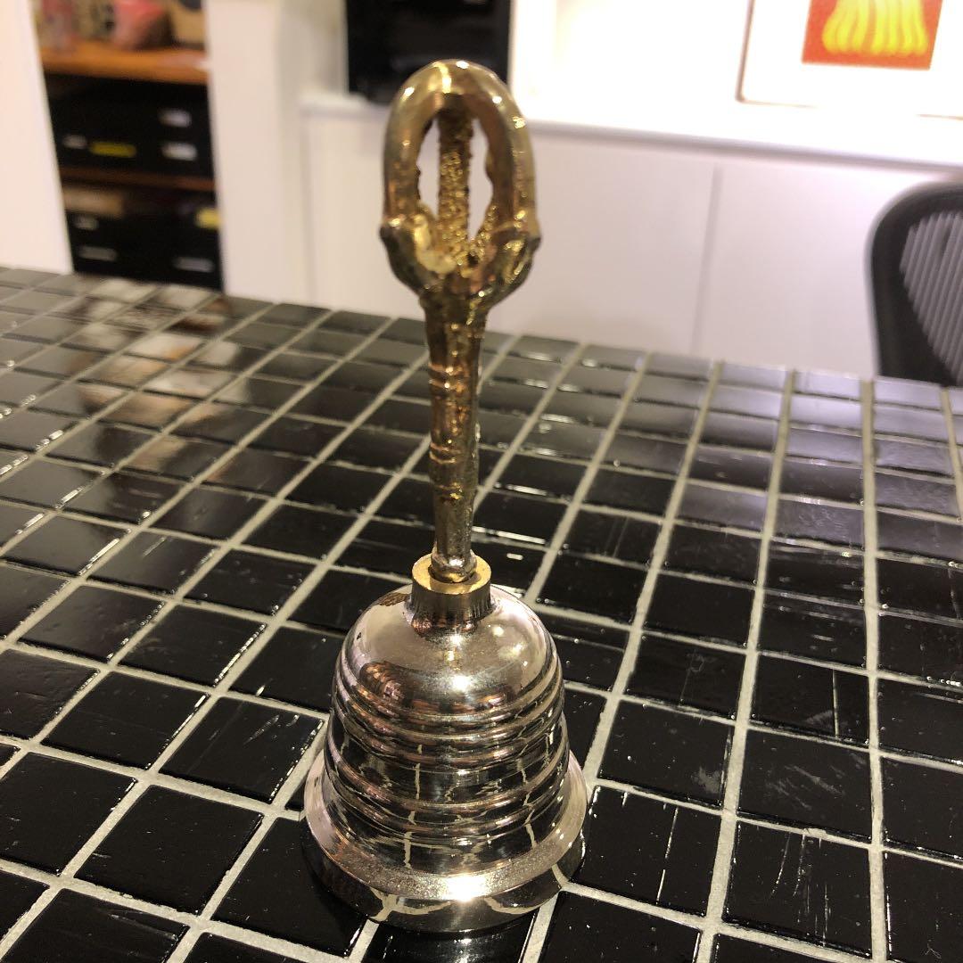 アンティーク　フランス　蚤の市　呼びベル　シルバー