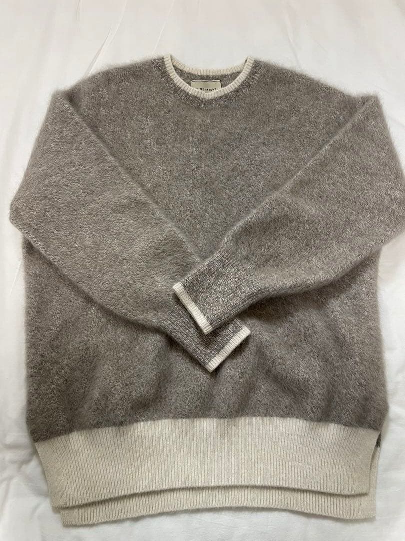 ユナイテッドアローズ　フォックス カシミヤ クルーネックニット ベージュ