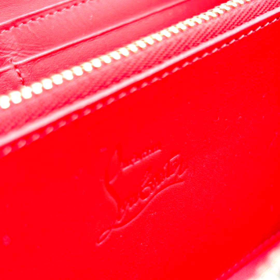 激レア・美品 クリスチャンルブタン パネトーネ 長財布 ロゴ レザー 赤 黒