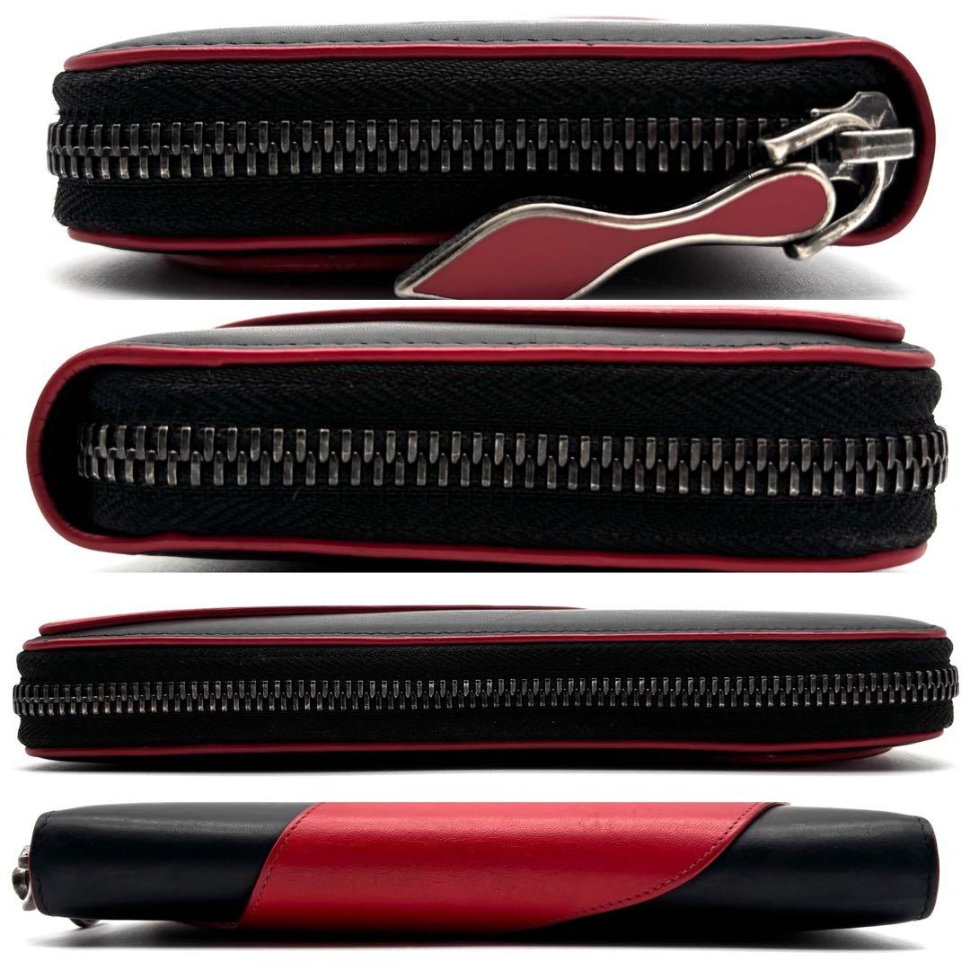 激レア・美品 クリスチャンルブタン パネトーネ 長財布 ロゴ レザー 赤 黒