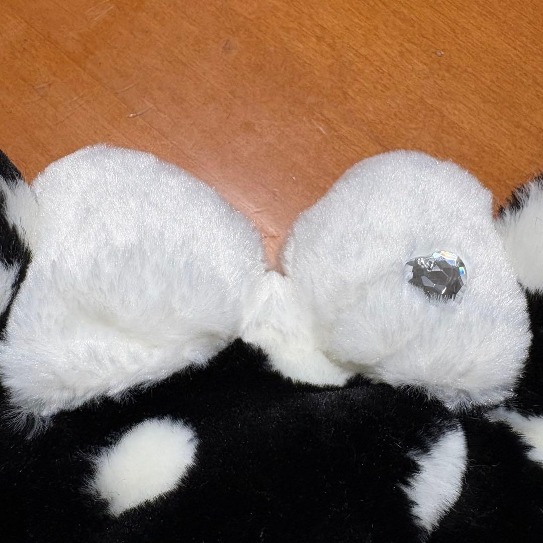 ディズニー　ファンキャップ　ミニー　ドット 水玉柄 黒