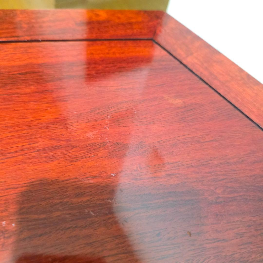 107【アンティーク】花梨 李朝様式 花台 盆栽卓 高卓 飾り台 猫足【匿名配送