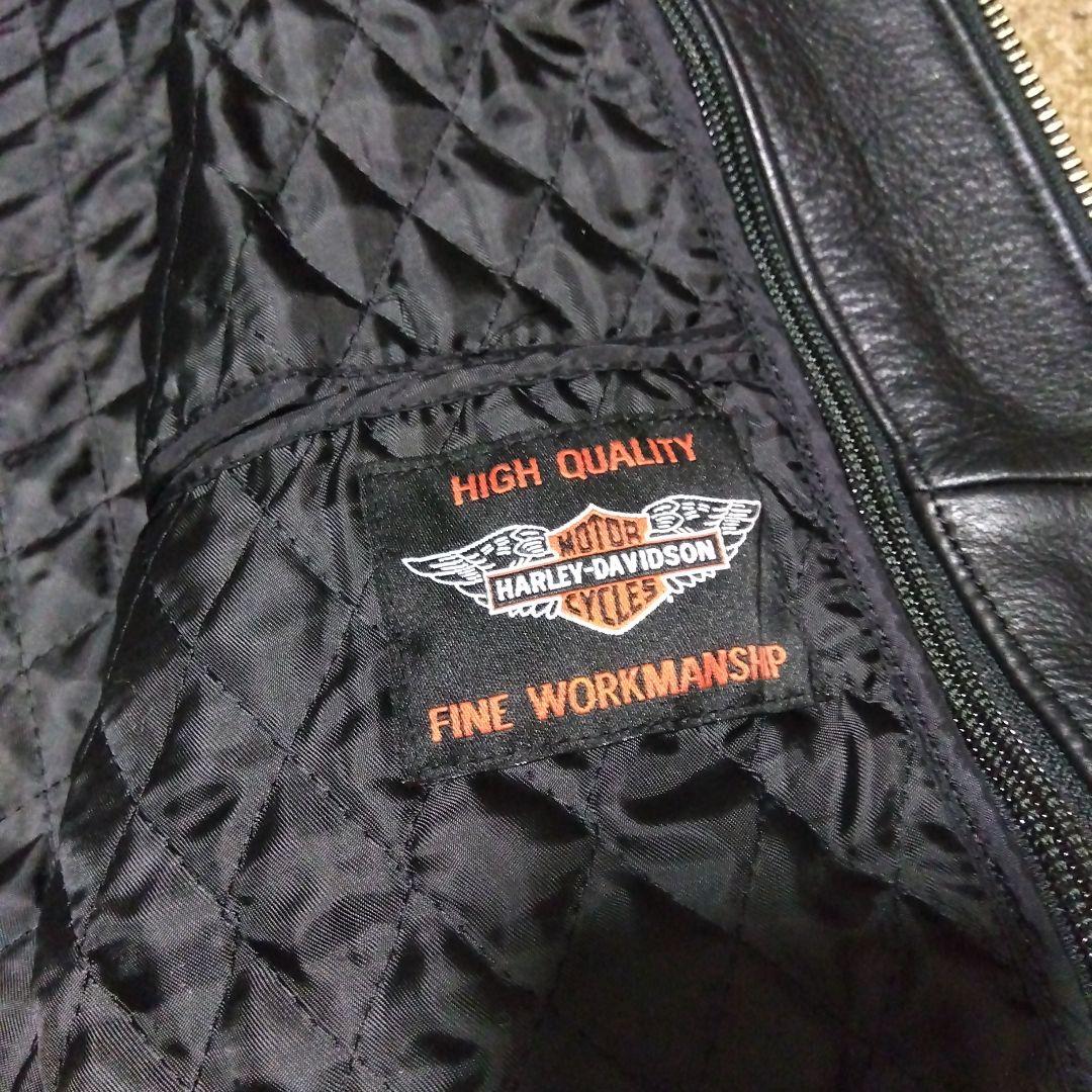 美品 Mサイズ ハーレーダビッドソン 純正ライダースジャケット Wジッパー