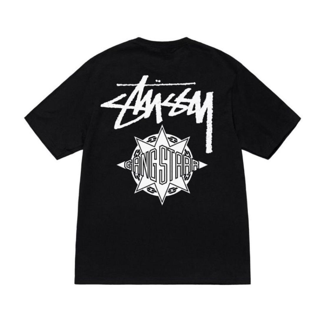 STUSSY GANG STARR TAKE IT PERSONAL TEE黒