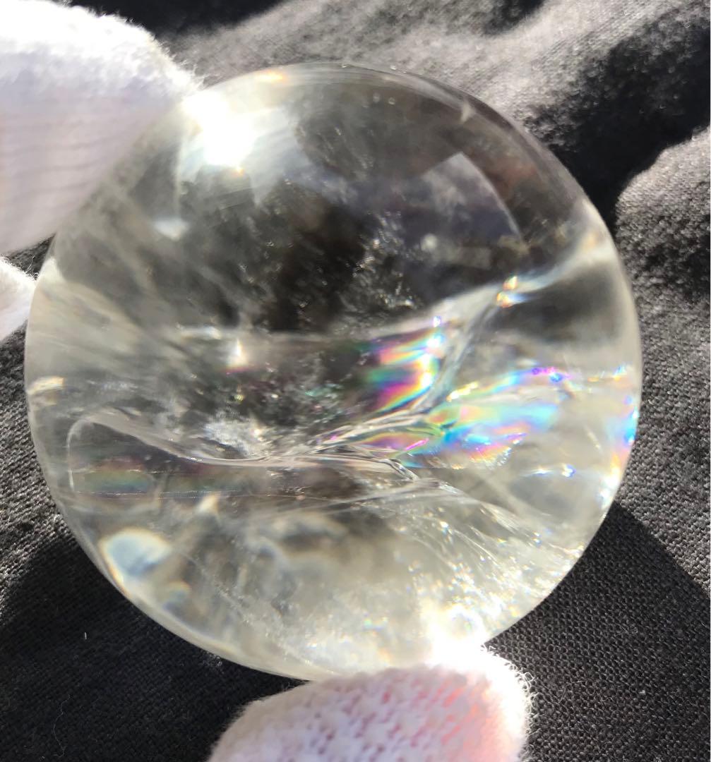 50mm 141g ネパール・ヒマラヤ産　レインボー水晶玉　天然