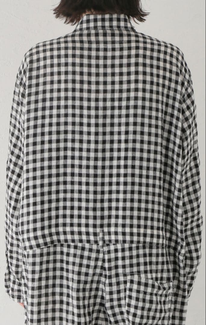 新品　jsluxe ☆ リネンギンガムオールインワン