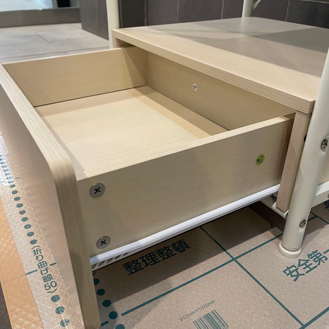 ホワイト 3段オープンシェルフ