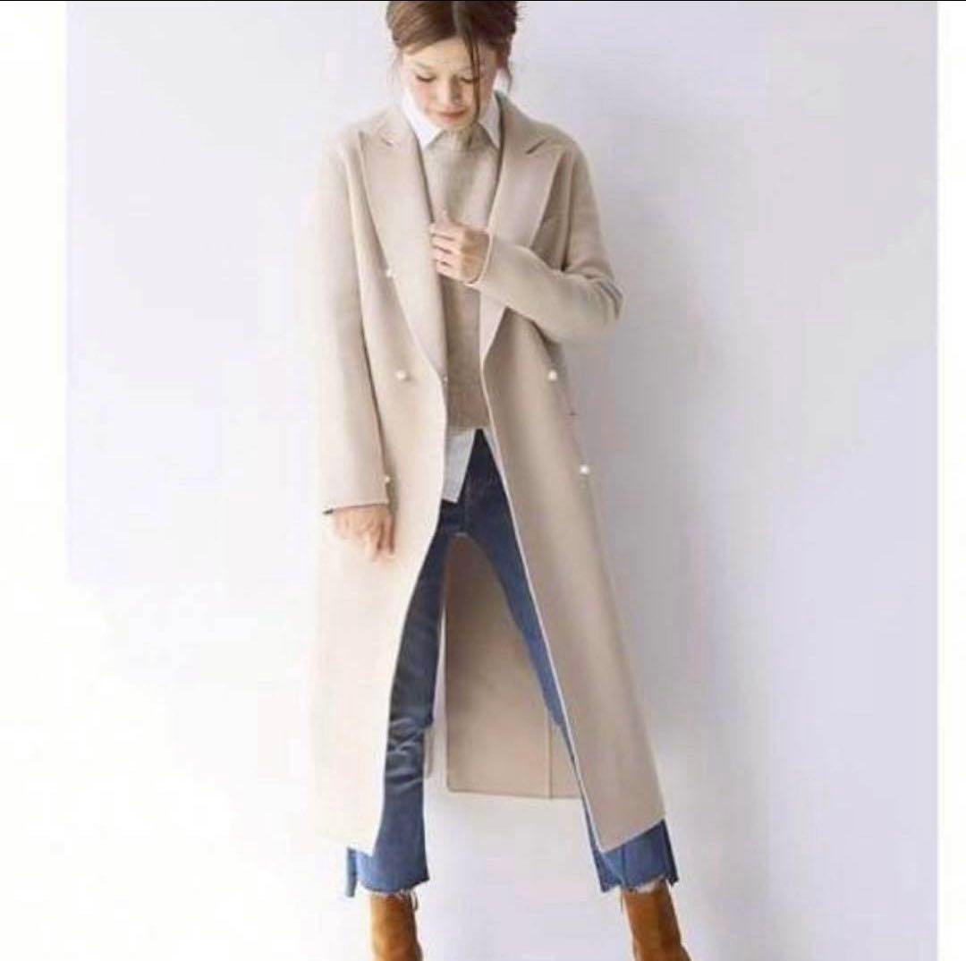 美品✨️マディソンブルー　パールボタンリバー　チェスターコート　ロング　S