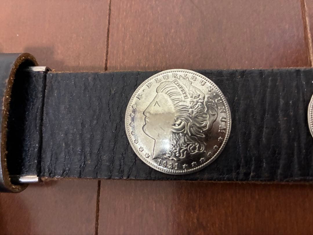 モルガン 1921コンチョベルト コンチョ11個 73〜88cmブラック