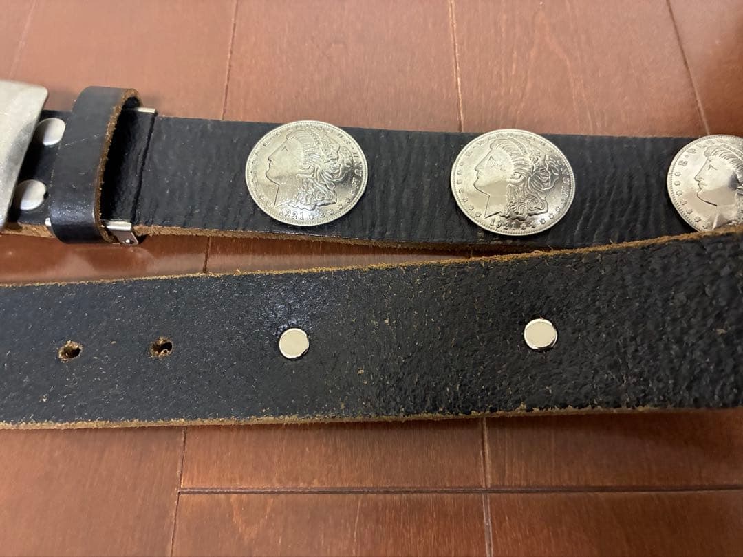 モルガン 1921コンチョベルト コンチョ11個 73〜88cmブラック