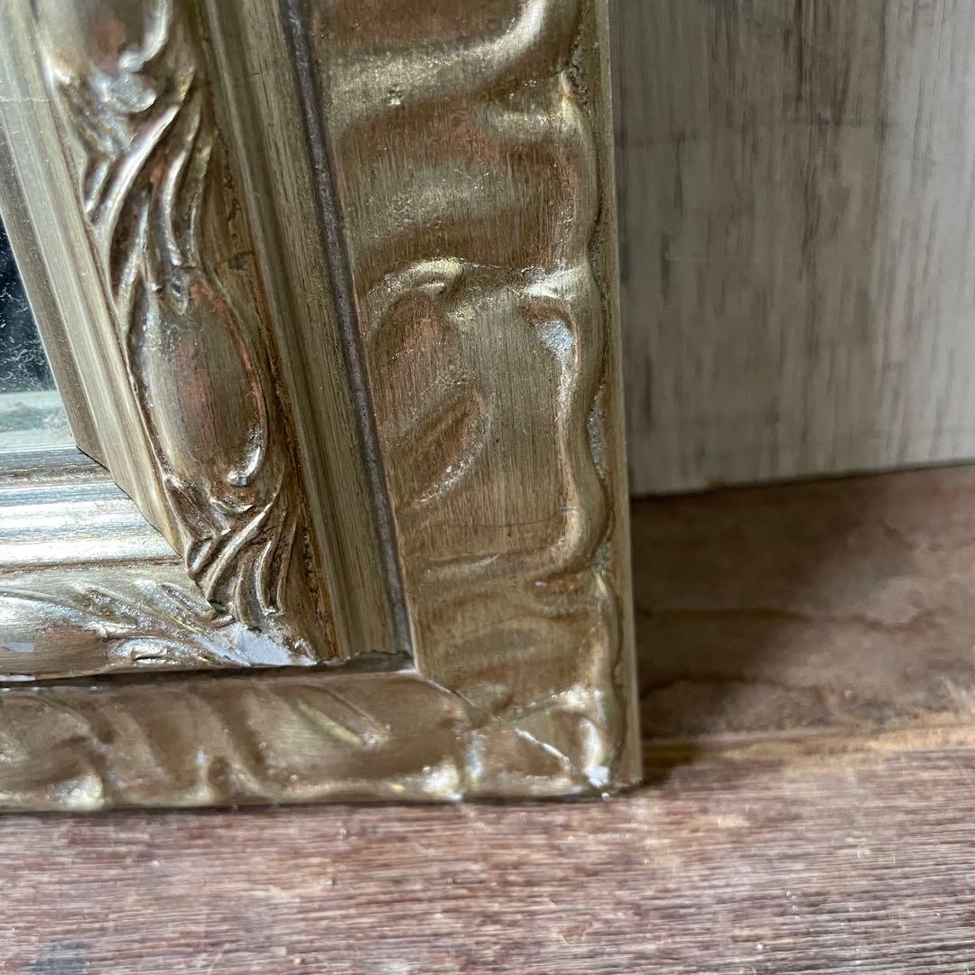 全身鏡 アンティークミラー シャンパンゴールド 姿見 スタンドミラー 大型鏡