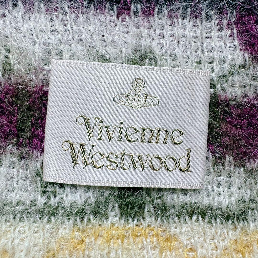 ヴィヴィアンウェストウッド モヘヤ マフラー ゴールドレーベル マルチカラー