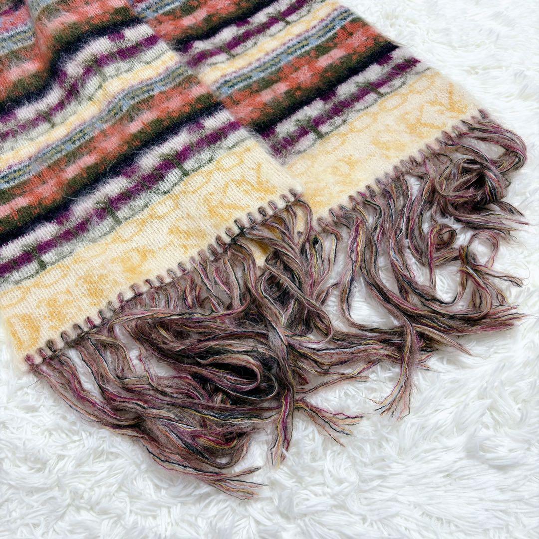 ヴィヴィアンウェストウッド モヘヤ マフラー ゴールドレーベル マルチカラー