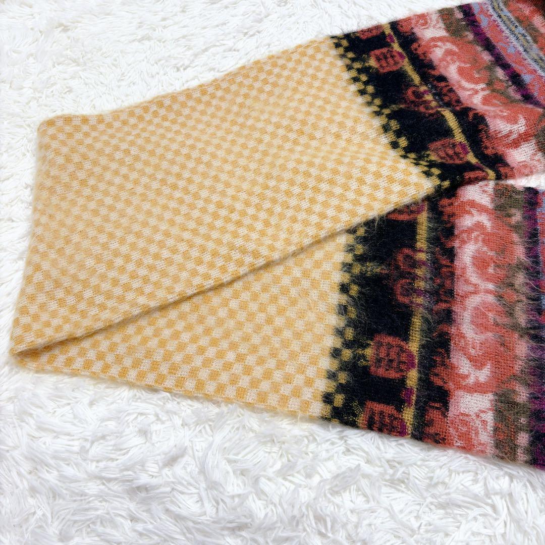 ヴィヴィアンウェストウッド モヘヤ マフラー ゴールドレーベル マルチカラー