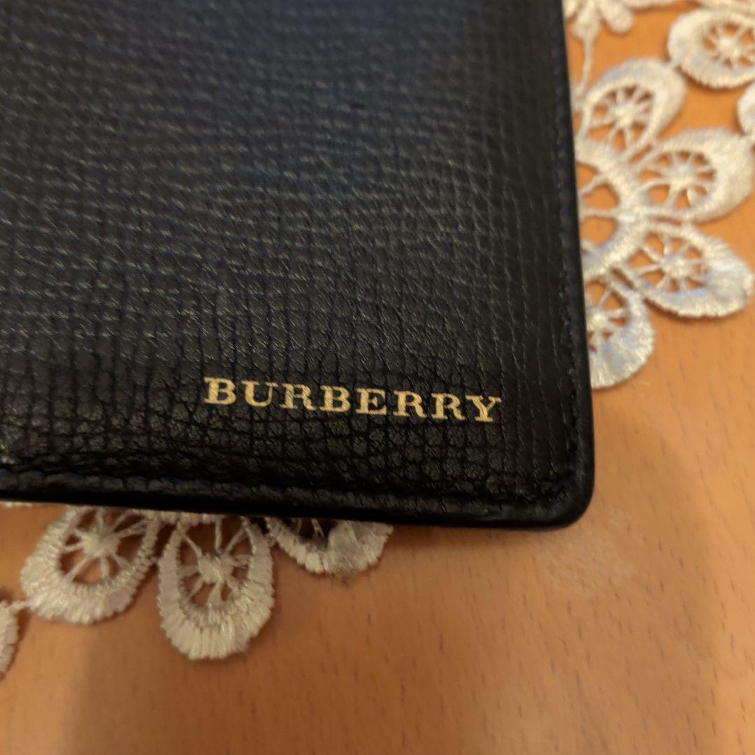 BURBERRY 黒 レザー 長財布