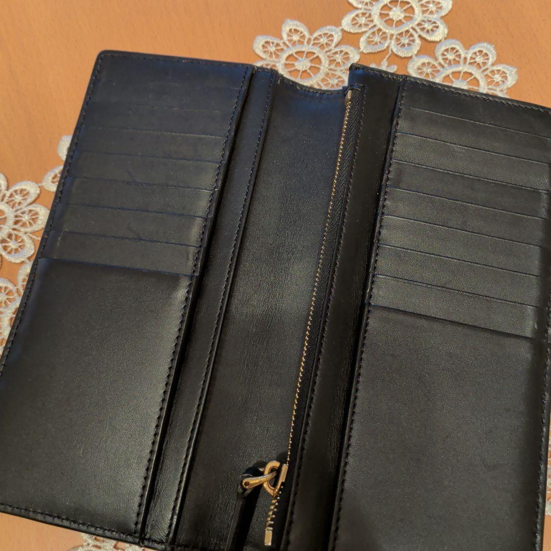 BURBERRY 黒 レザー 長財布