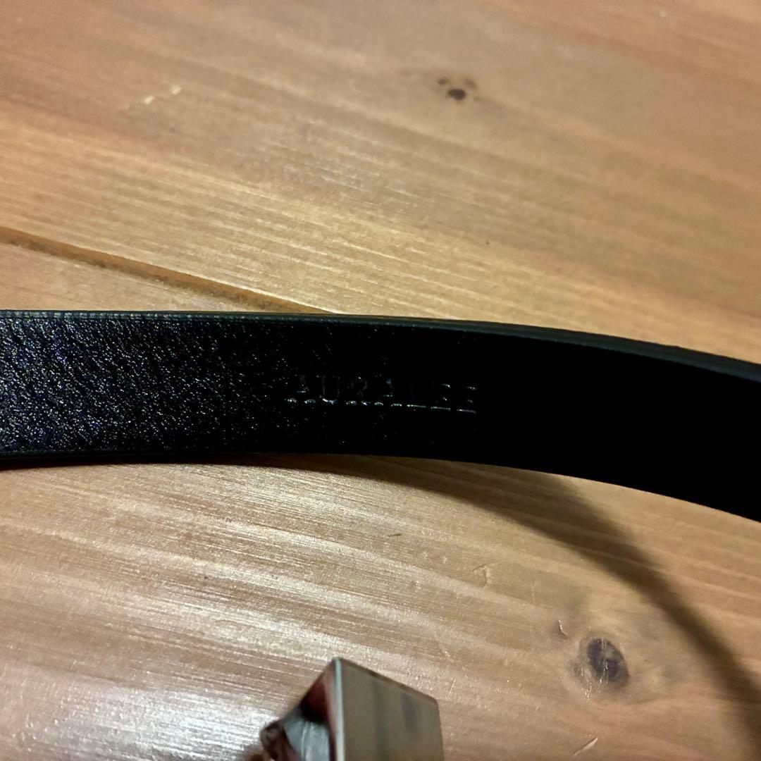 オーラリー SLIDE BUCKLE BELT ブラック AURALEE M