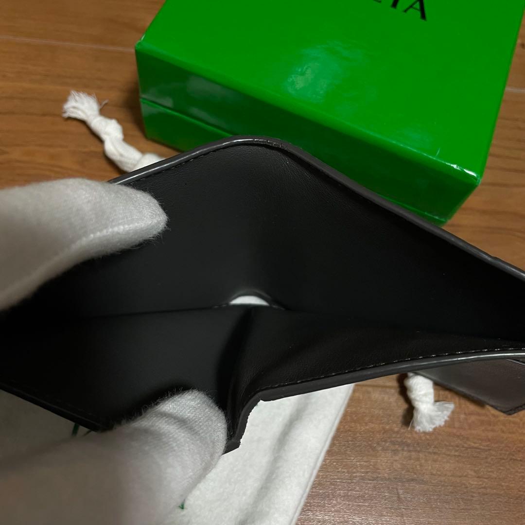ボッテガヴェネタ カセット 折り財布 二つ折り グレー　札入れ