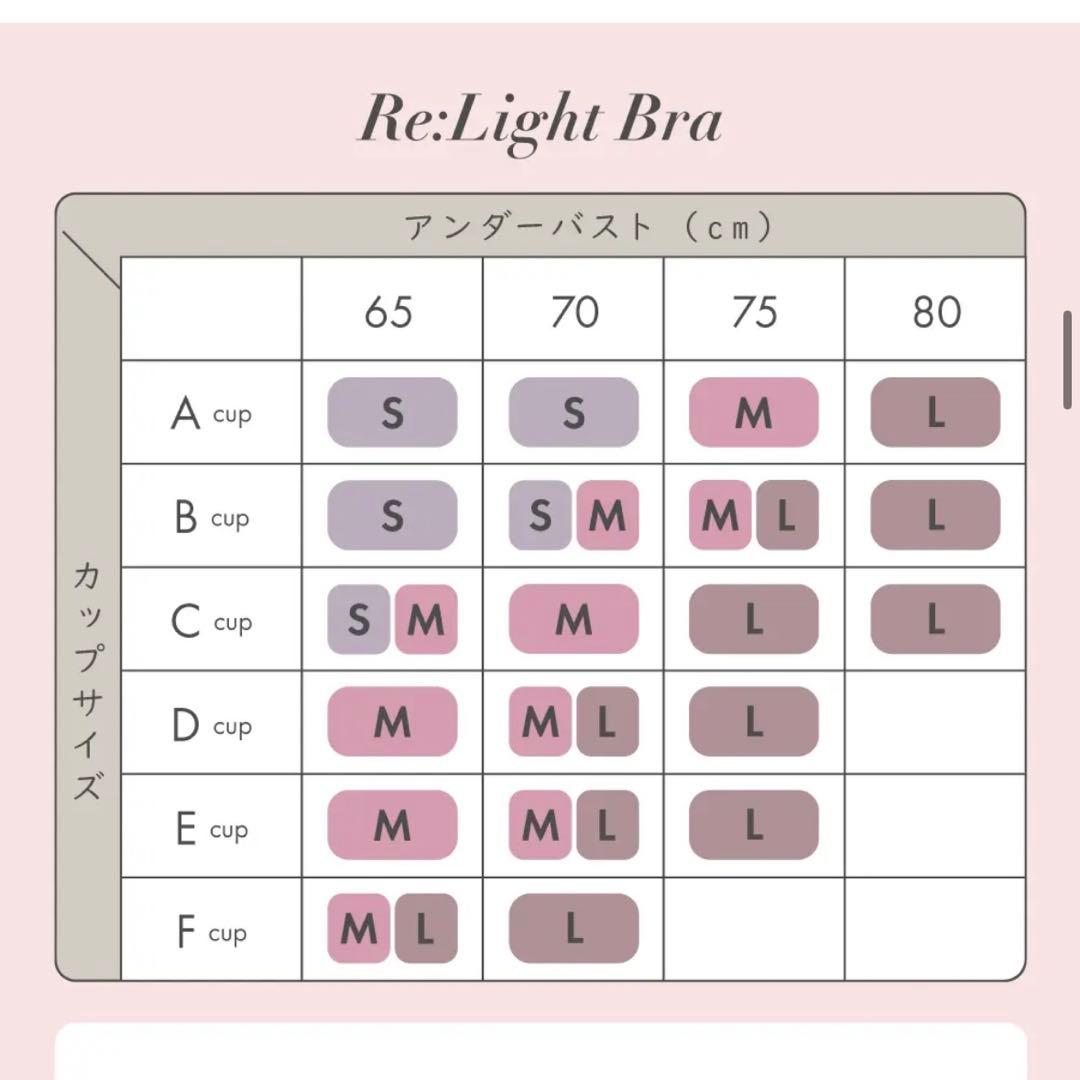 新品 Re:Light Bra リライトブラ L ミスティグレー シアーブラック