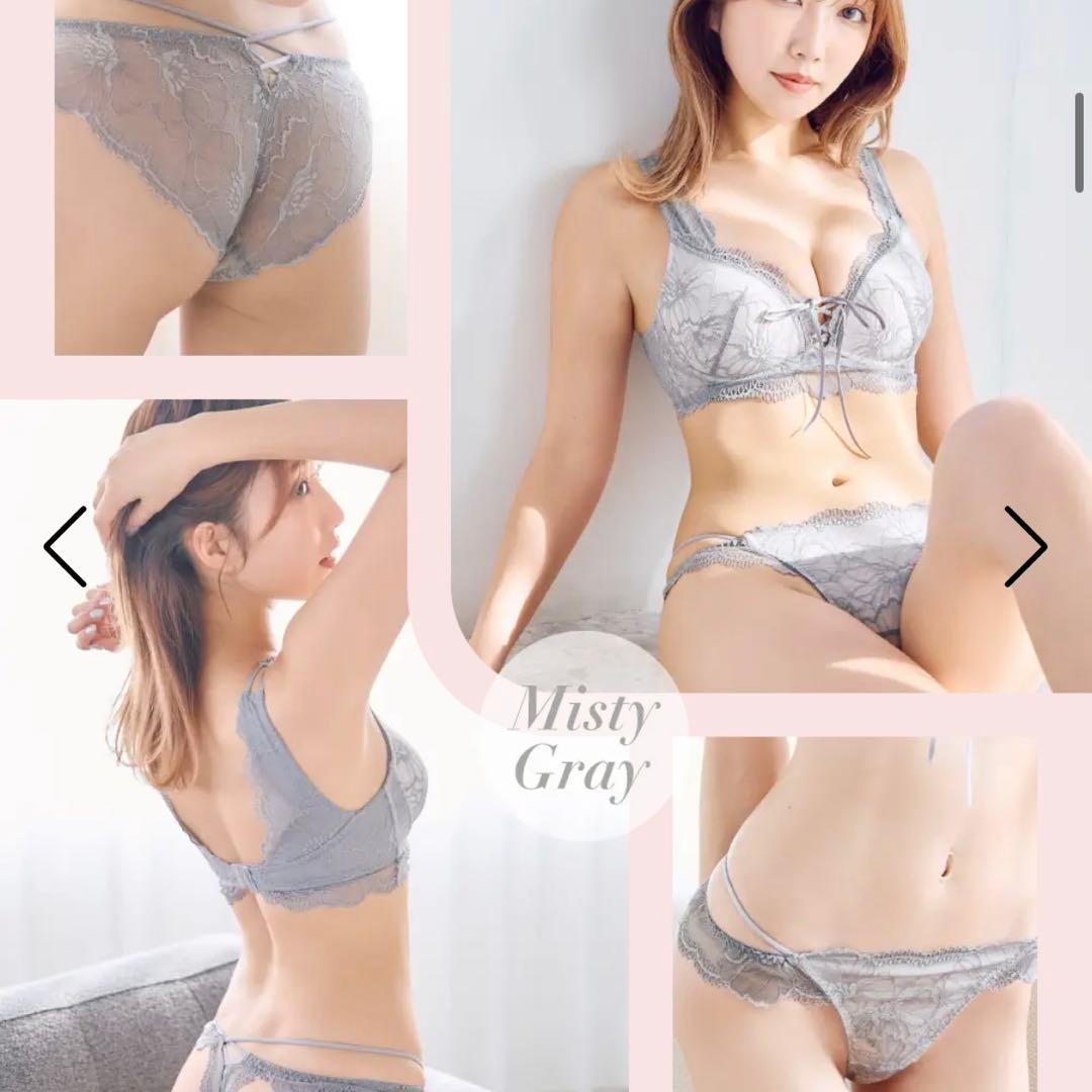新品 Re:Light Bra リライトブラ L ミスティグレー シアーブラック
