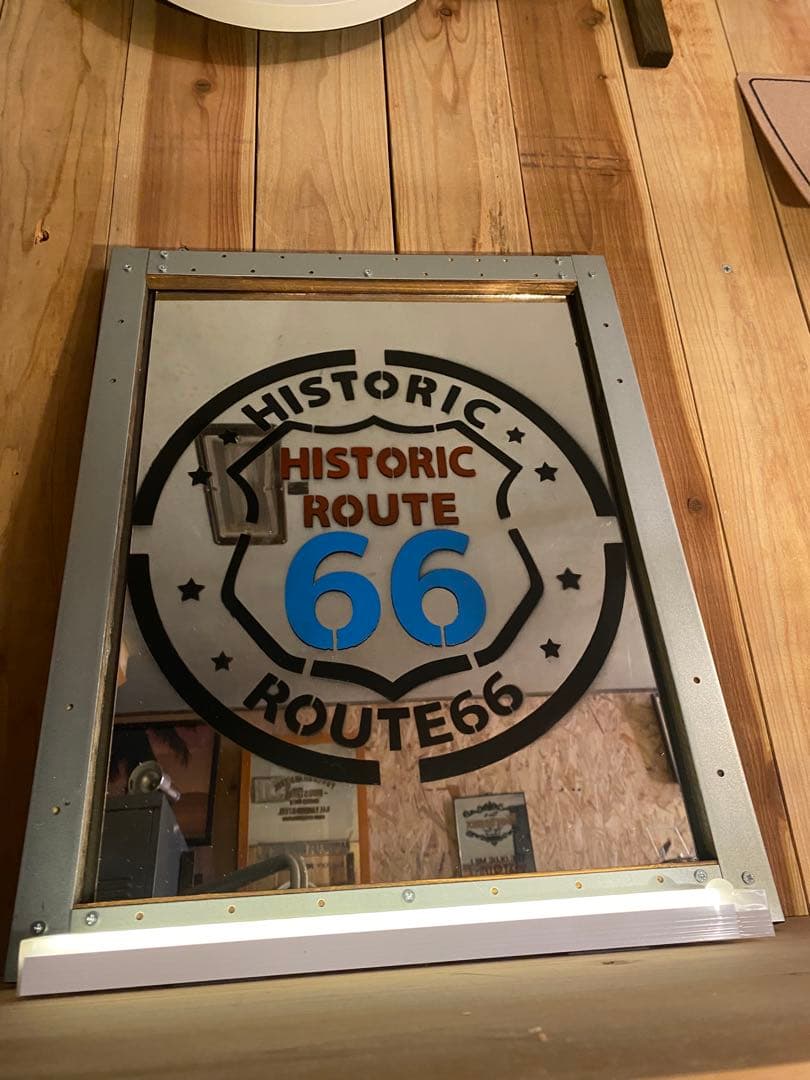 特大パブミラー　ROUTE66 アメリカン　インダストリアル