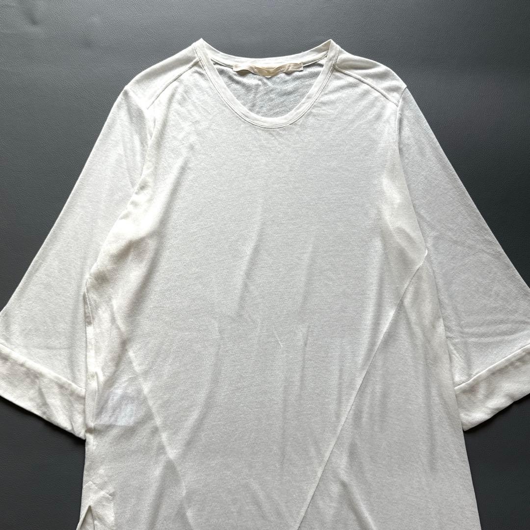 【美品】JULIUS ユリウス　カットソー　ロンT 白　ゆったり　日本製