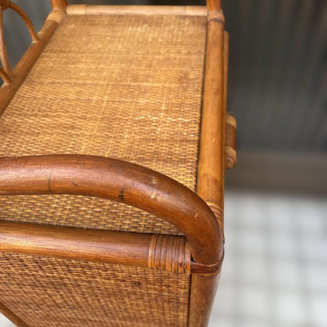 【昭和レトロ】ラタンチェスト　籐　５段引出し　箪笥