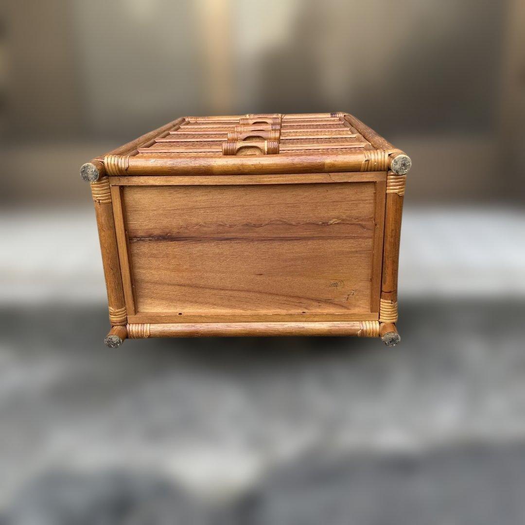 【昭和レトロ】ラタンチェスト　籐　５段引出し　箪笥