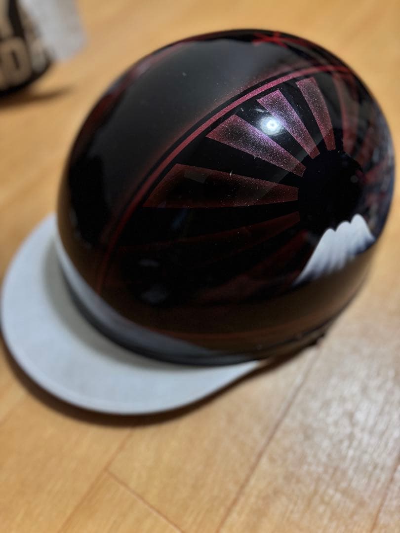 あゆ定価24000円オーダ品コルク半　黒赤ぼかし グラデーション