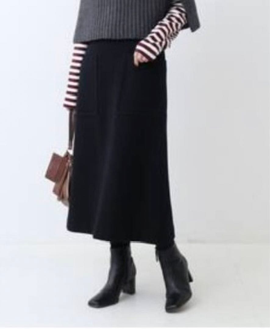 新品タグ付きSpick and Span ビーバーメルトントラベーズスカート