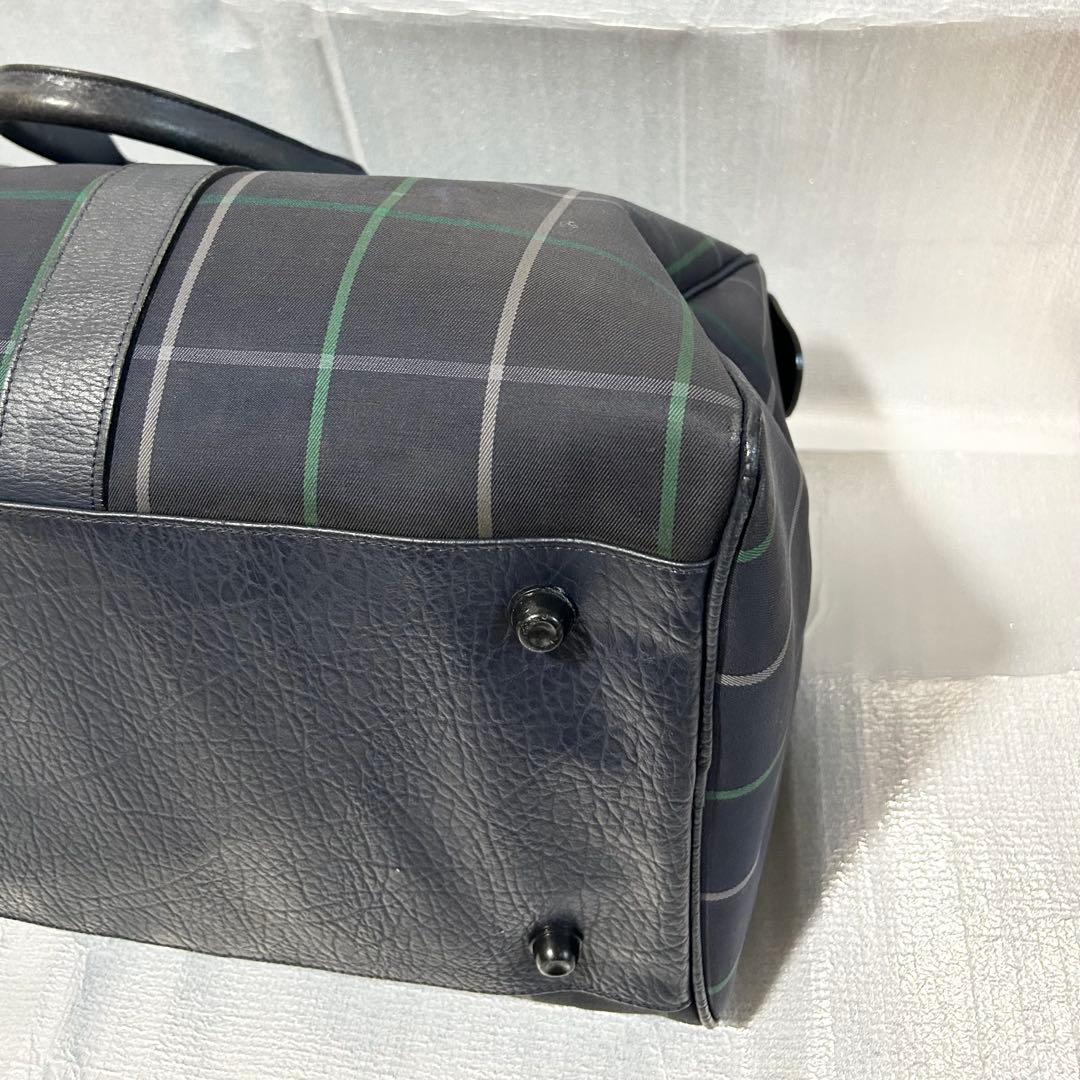 Burberrys バーバリー キャンバス チェック柄 ボストンバッグ トラベル