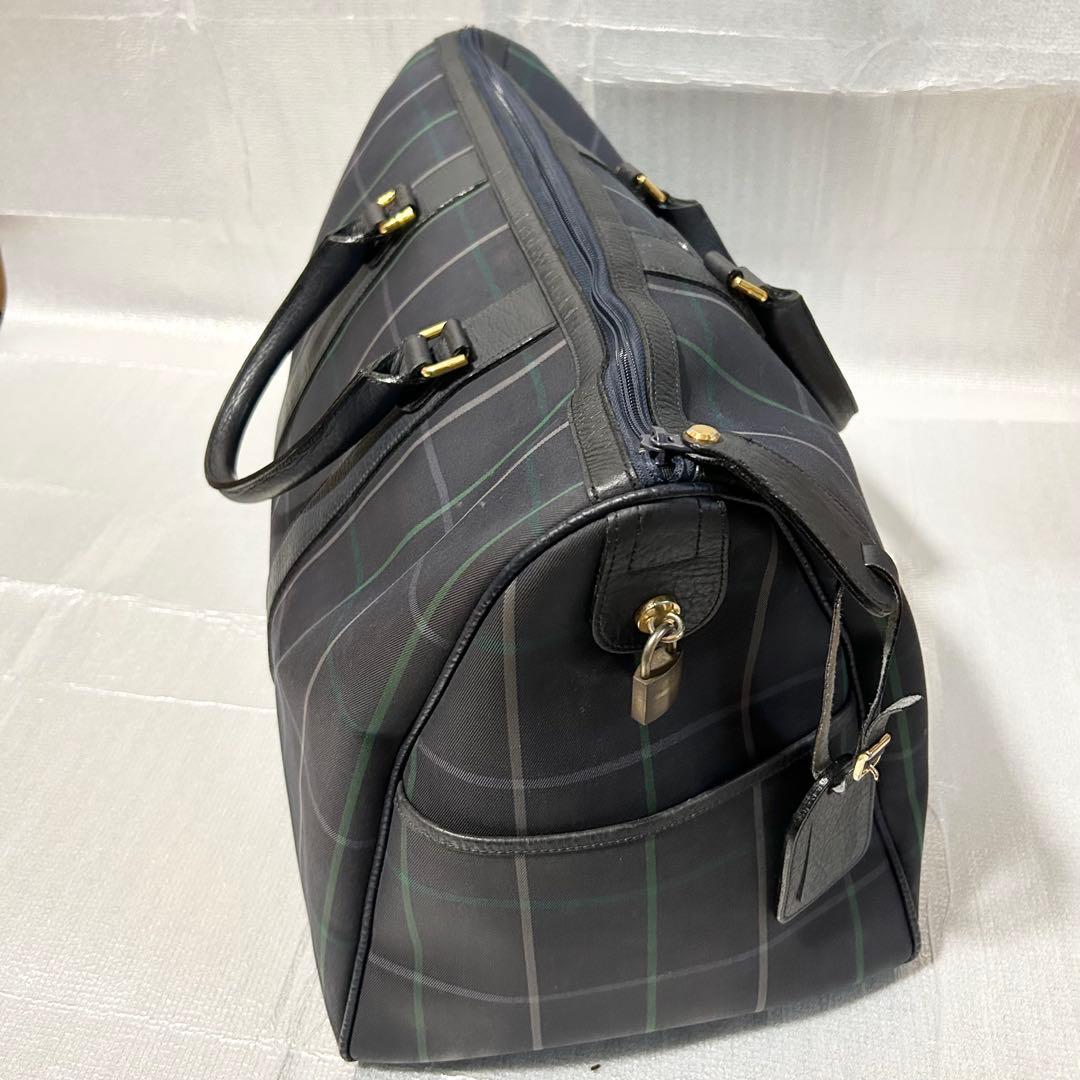 Burberrys バーバリー キャンバス チェック柄 ボストンバッグ トラベル