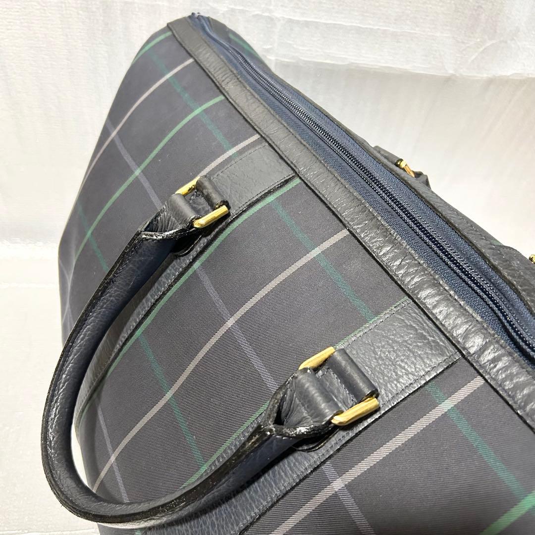 Burberrys バーバリー キャンバス チェック柄 ボストンバッグ トラベル
