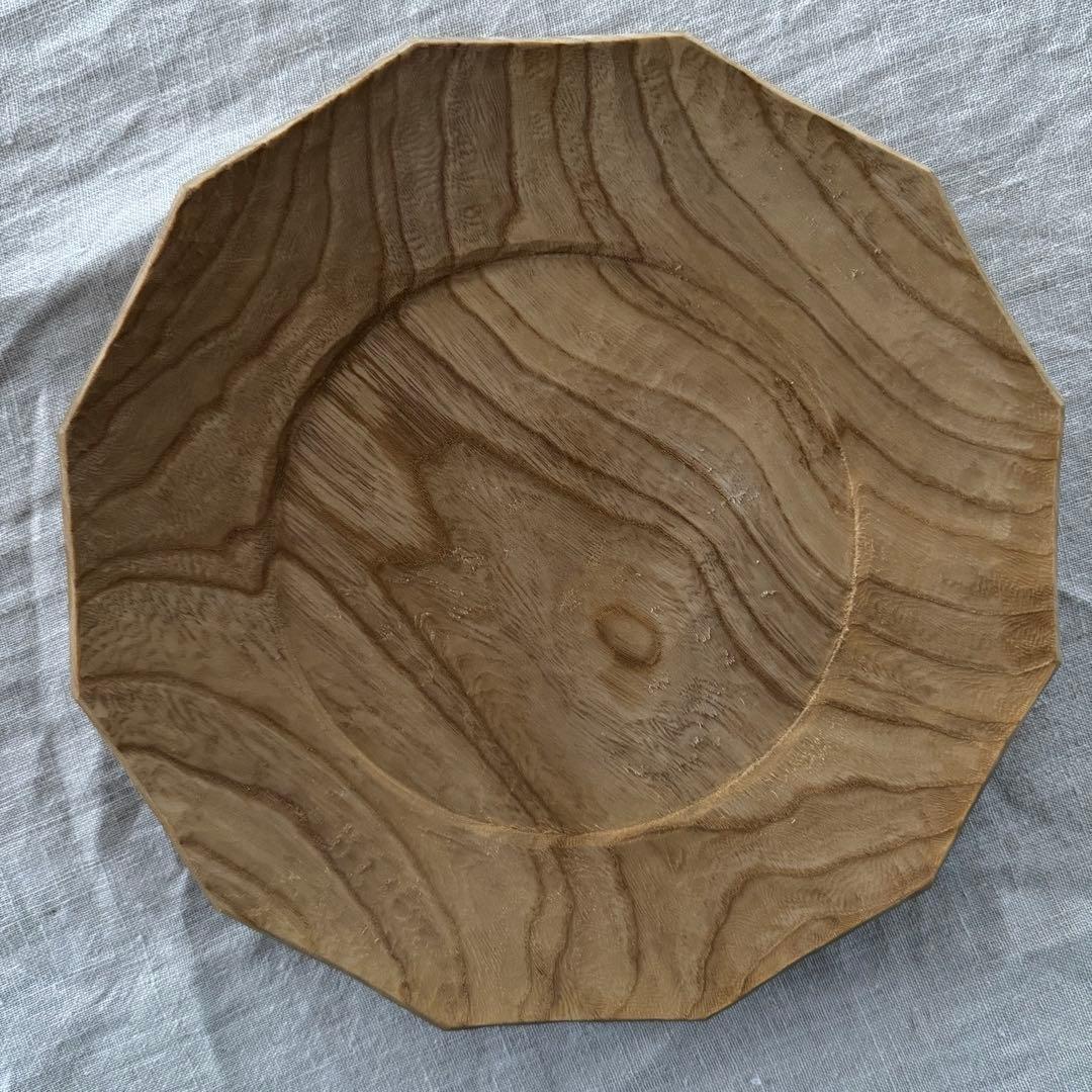 入手困難【未使用】添野順さん 木製 八角形 オクトナゴル プレート