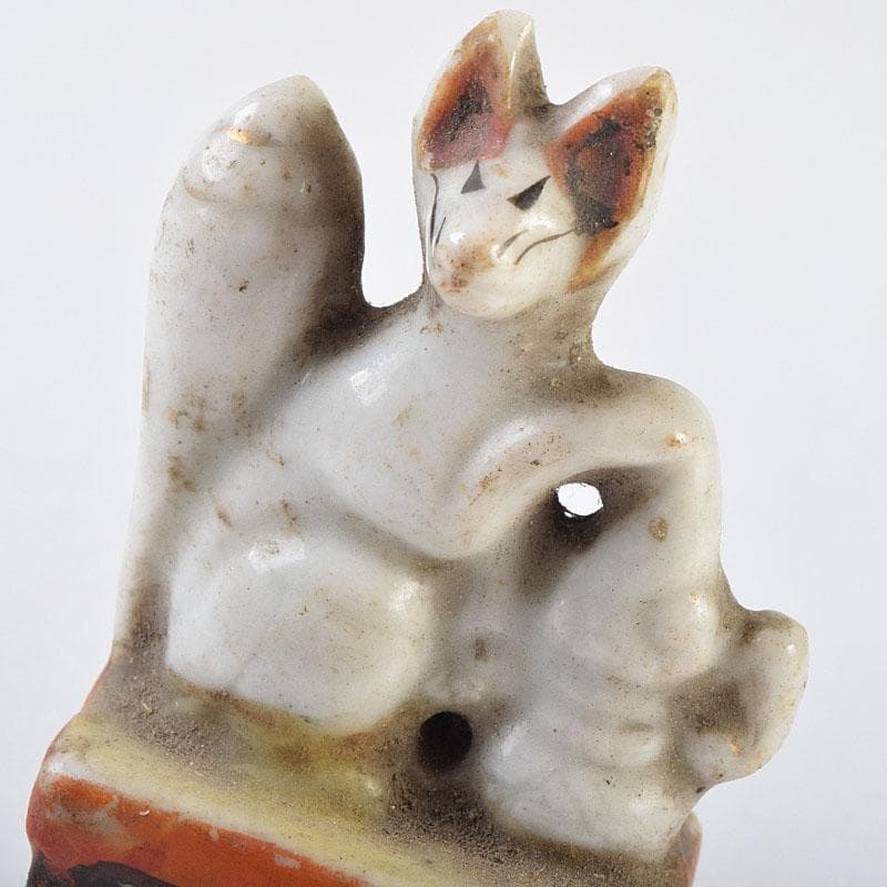 陶器製　色絵金彩　お稲荷さん　狐　3点まとめて　C　R9213