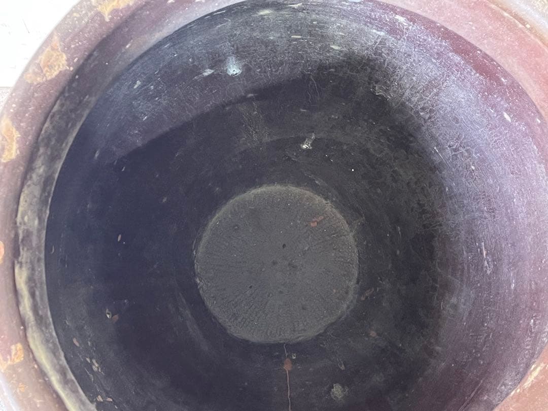 古い77cm唐津焼の甕 大甕 特大壺 水鉢 メダカ 睡蓮鉢