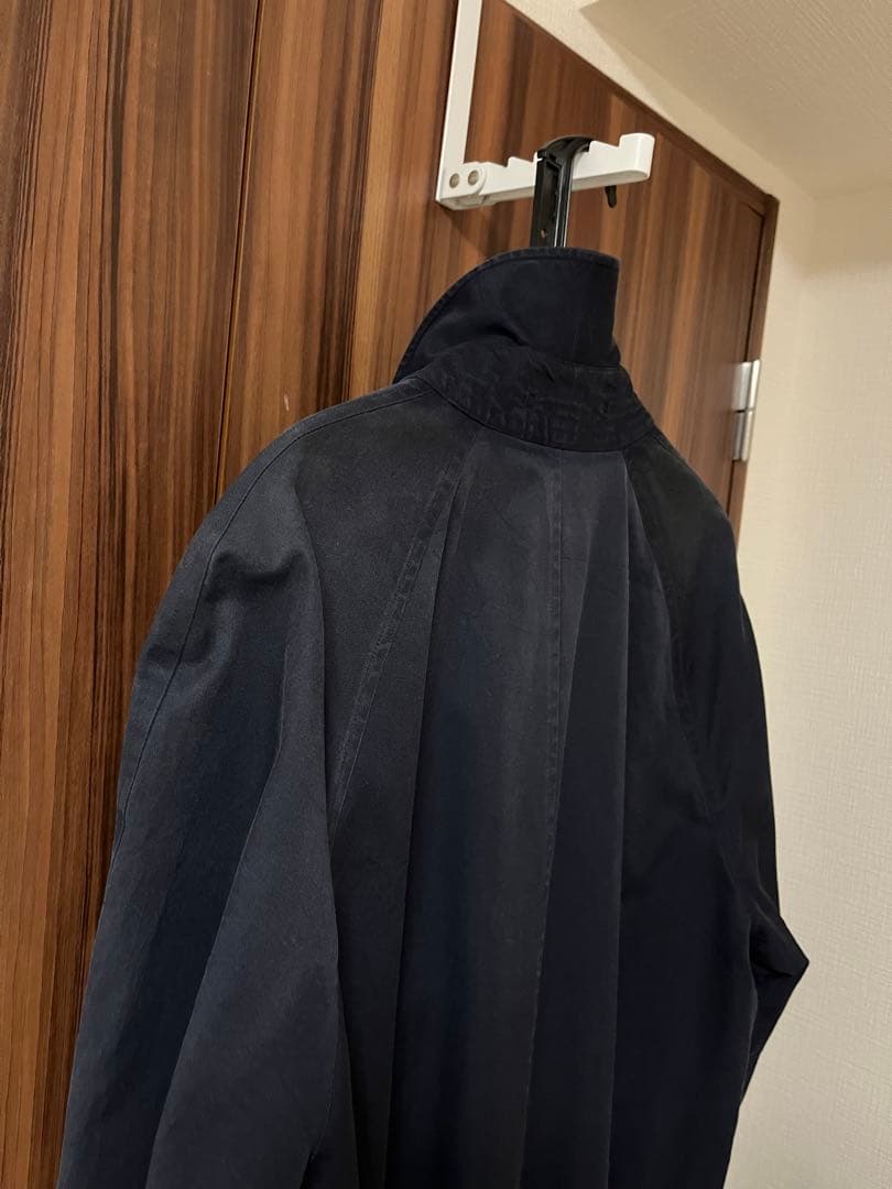 burberry ネイビー ステンカラーコート　1970〜80年代　イギリス製