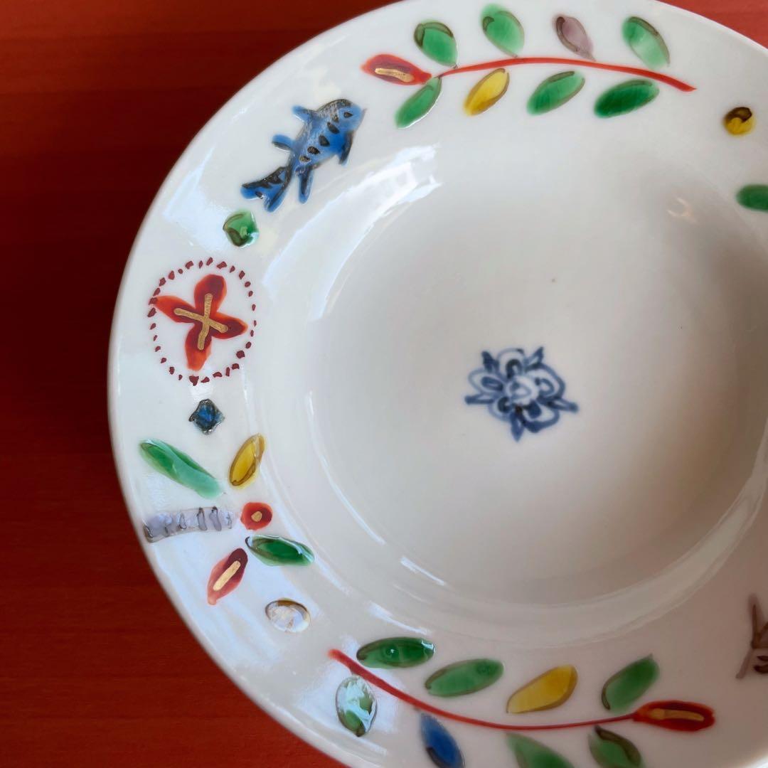 正木春蔵　色絵カンタ文3.5寸皿 豆皿