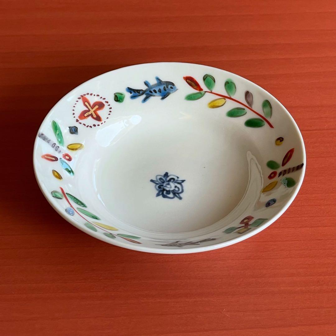 正木春蔵　色絵カンタ文3.5寸皿 豆皿