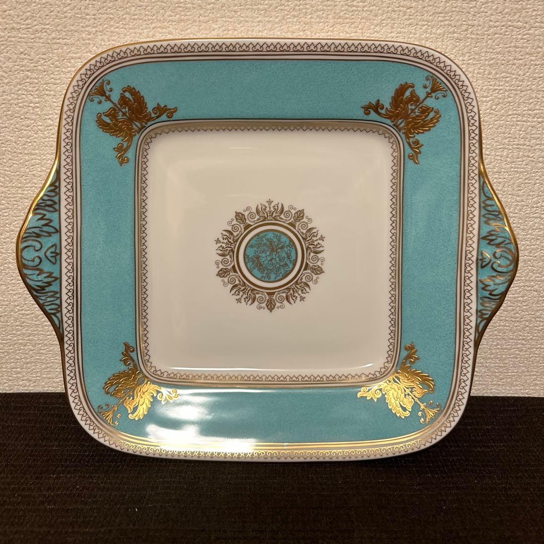 ウェッジウッド　コロンビア　パウダーターコイズ　B&Bプレート　デザートプレート