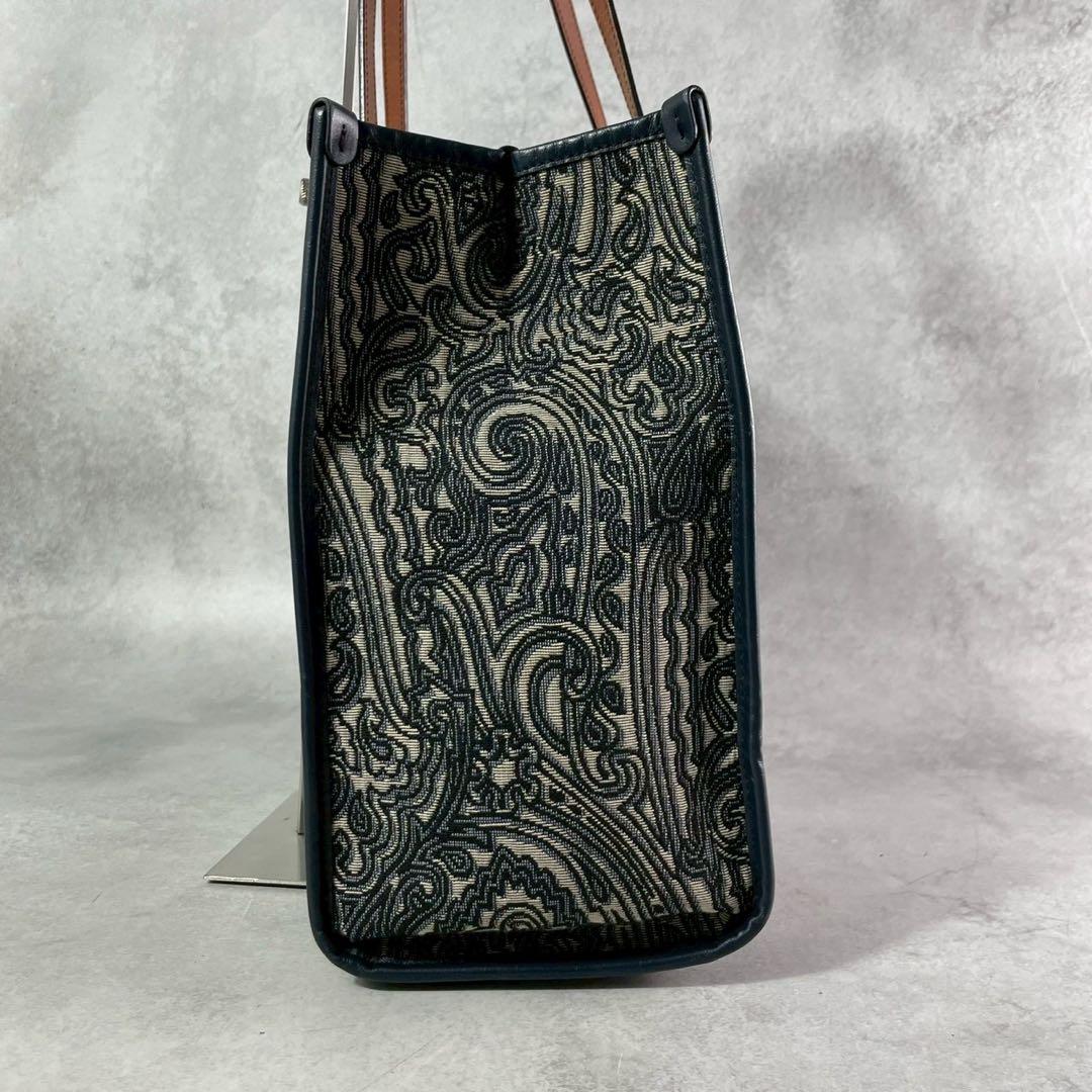 ETRO エトロ　トートバッグ　ペイズリー　総柄　レザートートバッグ