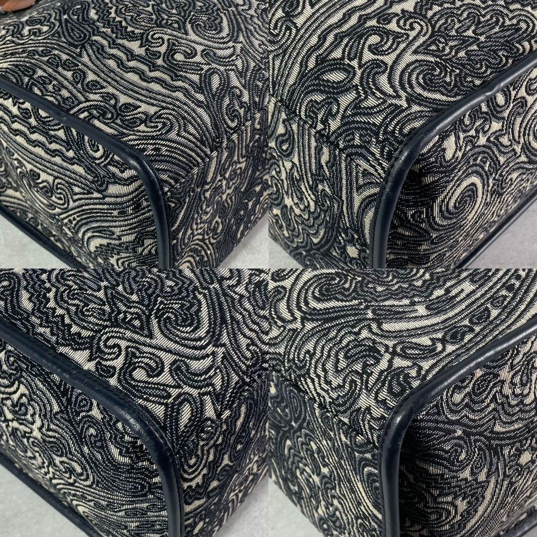 ETRO エトロ　トートバッグ　ペイズリー　総柄　レザートートバッグ